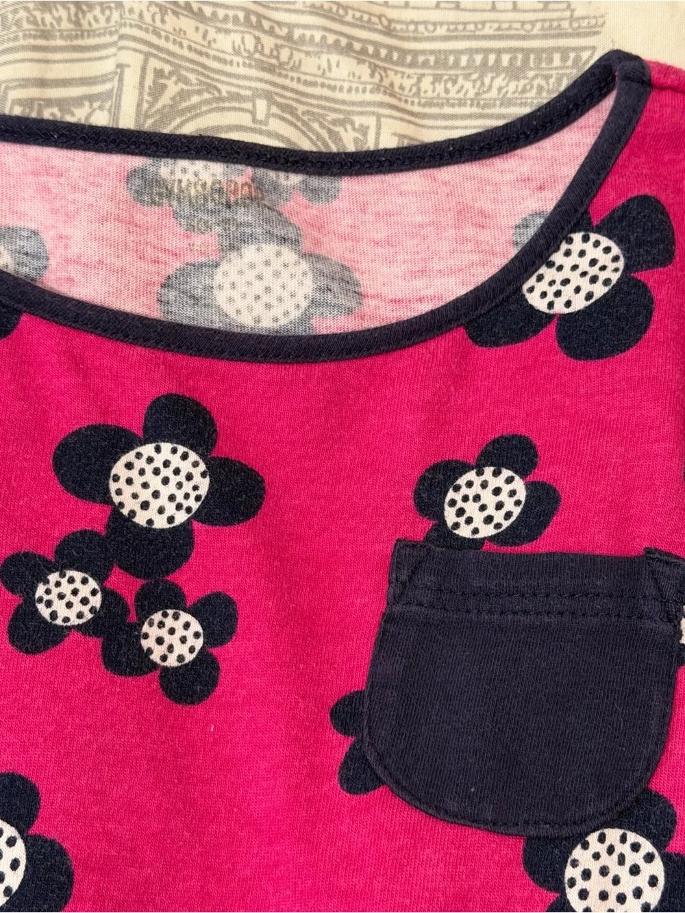 Gymboree Fuchsia Floral Long-Sleeve Dress size 5